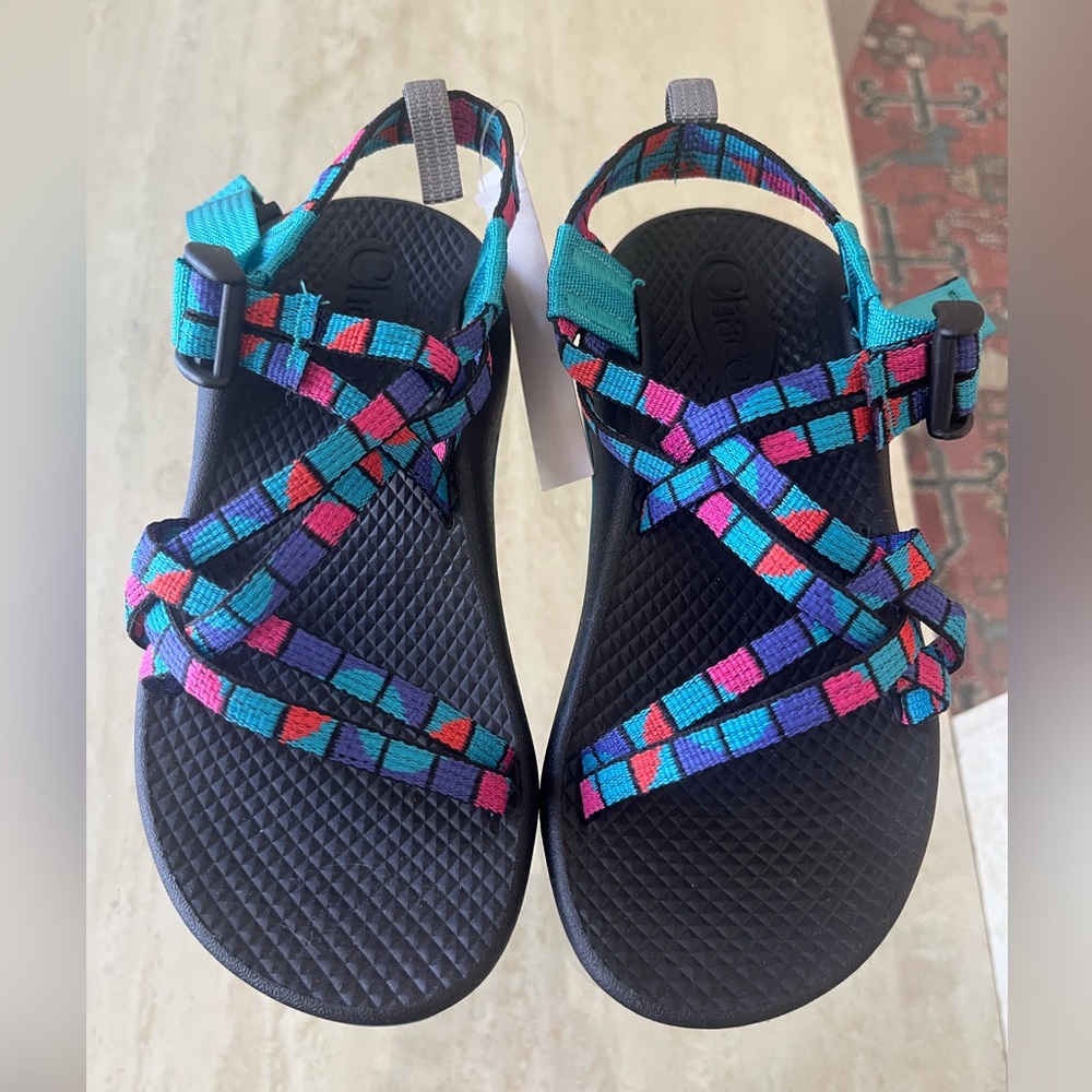 Chaco Kids' Teal and Black Sandals